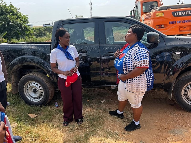 Hon. Abena Osei-Asare Presents Pick-Up Truck to Eastern Region NPP Women’s Organiser Following Health Walk