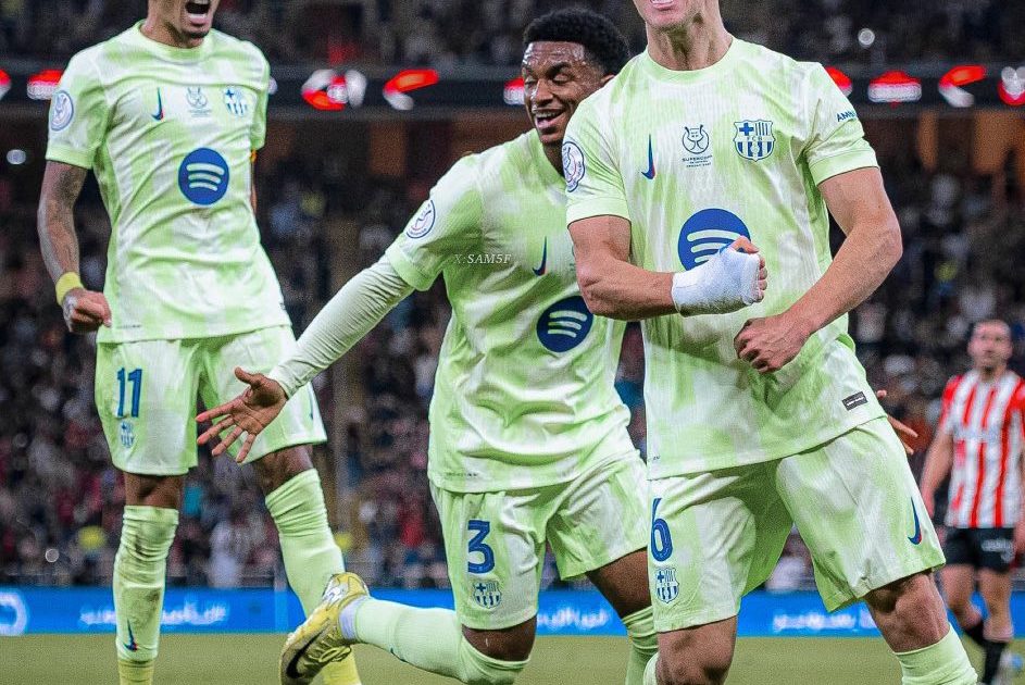 Barcelona Secures Super Cup Final Berth with 2-0 Win Over Athletic Club