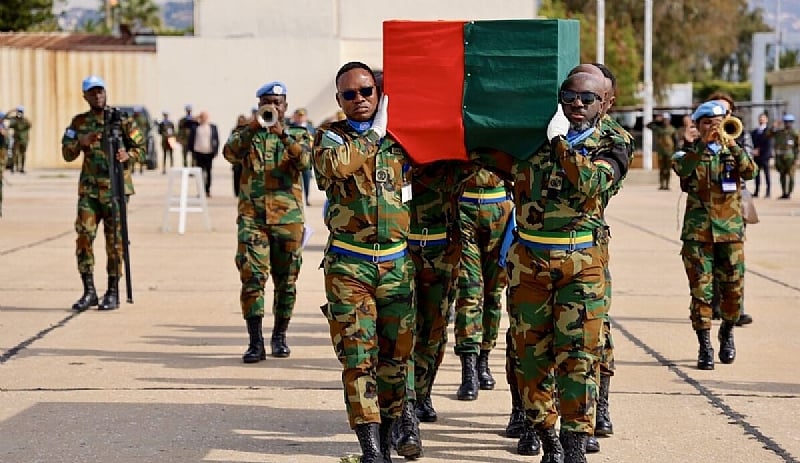 UNIFIL and Lebanese Armed Forces Hold Memorial Ceremony for Fallen Ghanaian Peacekeeper, Private George Ayim