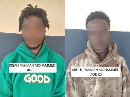 Two Suspects Apprehended Following Armed Robbery at Alignment After Leaving Cell Phone at Scene